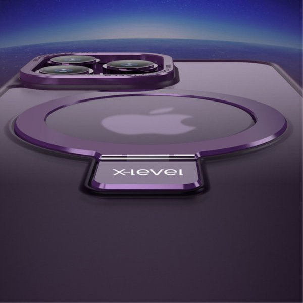 X-Level iPhone 15 Pro Kuori MagSafe-rengas Musta