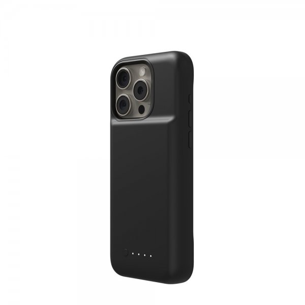 Mophie iPhone 15 Pro -kuori sisäänrakennetulla Juice Pack -varavirtalähteellä, musta