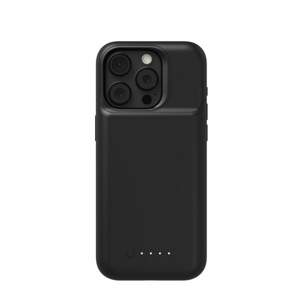 Mophie iPhone 15 Pro -kuori sisäänrakennetulla Juice Pack -varavirtalähteellä, musta