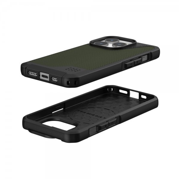 Urban Armor Gear (UAG) iPhone 15 Pro -suojakuori Metropolis LT MagSafe Kevlar, oliivi