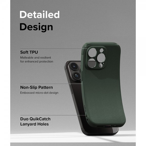 Ringke iPhone 15 Pro -suojakuori, Onyx Dark Green