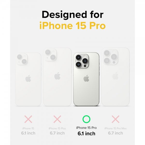 Ringke iPhone 15 Pro Kuori Onyx Design Checkerboard Keltainen