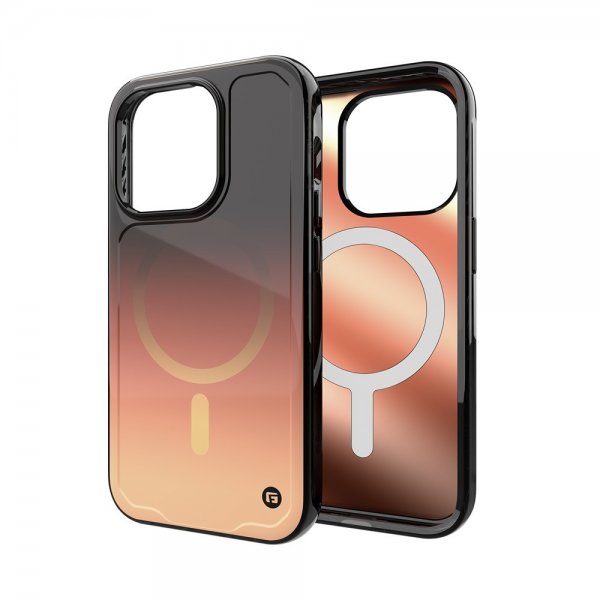 Clckr iPhone 15 Pro -kuori Onyx MagSafe Copper