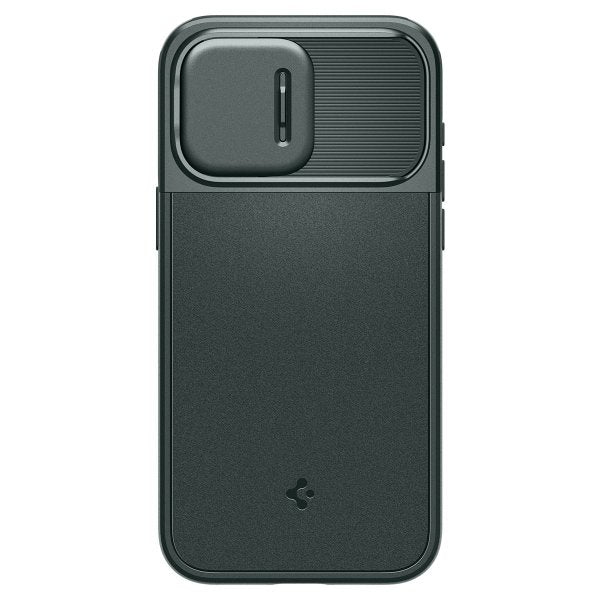 Spigen iPhone 15 Pro -suojakuori Optik Armor MagFit Abyss Green