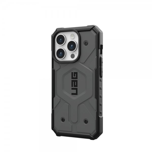 Urban Armor Gear (UAG) iPhone 15 Pro -suojakuori Pathfinder MagSafe, hopea
