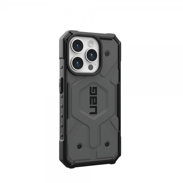Urban Armor Gear (UAG) iPhone 15 Pro -suojakuori Pathfinder MagSafe, hopea