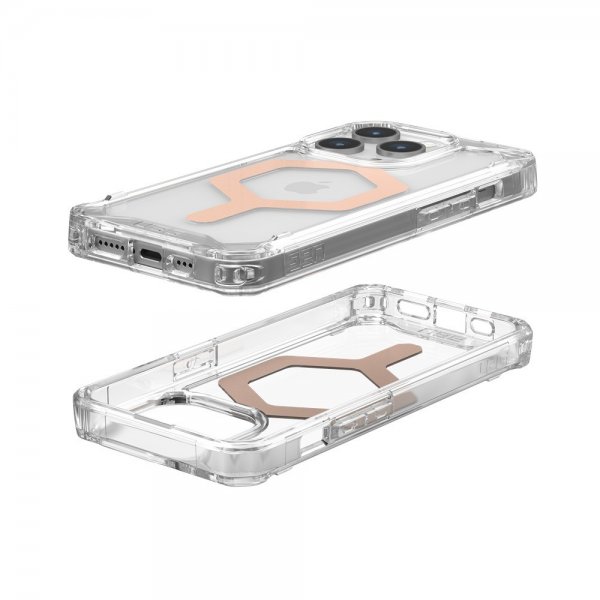 Urban Armor Gear (UAG) iPhone 15 Pro -suojakuori, Plyo MagSafe, Ice Rose Gold