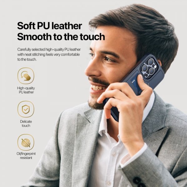Dux Ducis iPhone 15 Pro -kuori Rafi II Series MagSafe Sininen