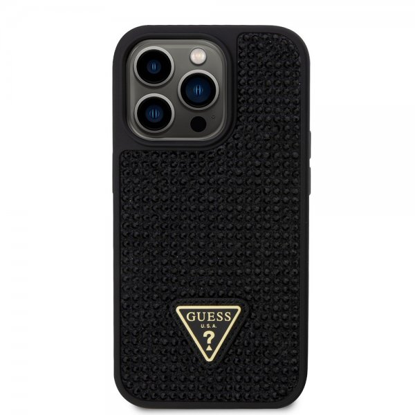 Guess iPhone 15 Pro Kuori Rhinestone Musta