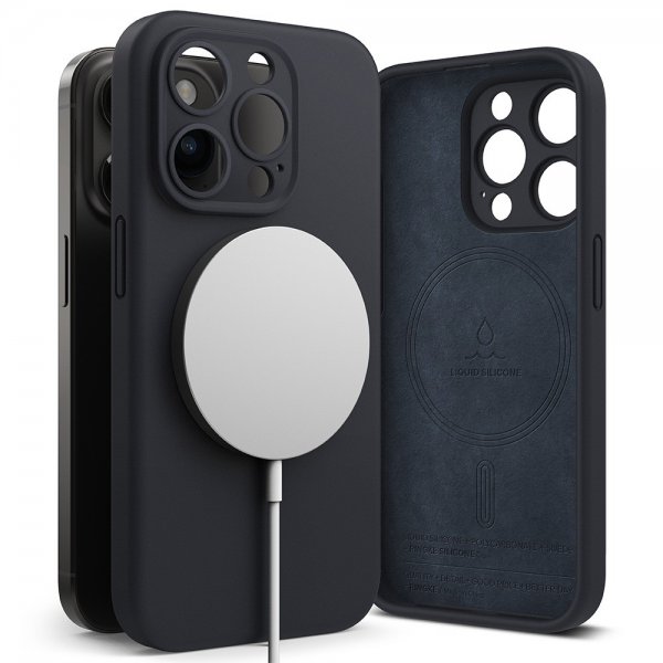Ringke iPhone 15 Pro Kuori Silikoni Magneettinen Syvänsininen