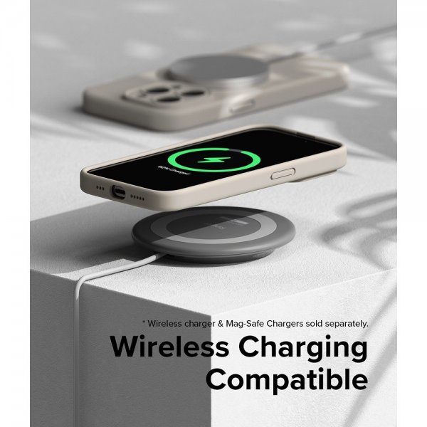Ringke iPhone 15 Pro -silikonisuojakuori magneetilla Stone