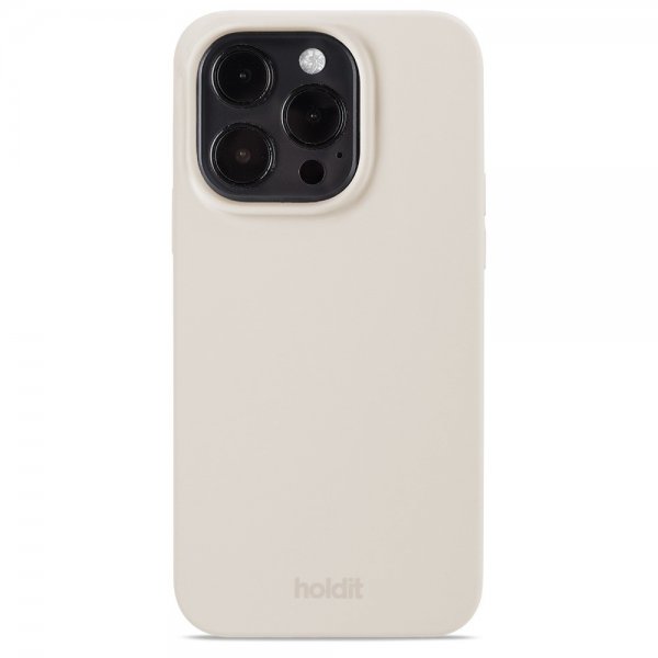 holdit iPhone 15 Pro Silikonikuori Light Beige