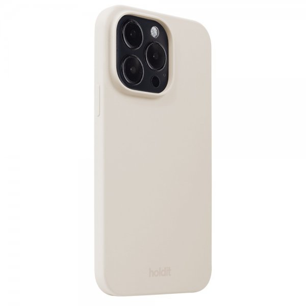 holdit iPhone 15 Pro Silikonikuori Light Beige