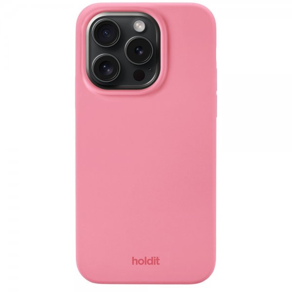 holdit iPhone 15 Pro Silikonikuori Rouge Pink