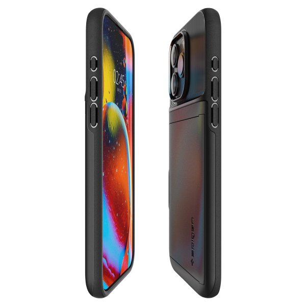 Spigen iPhone 15 Pro -suojakuori, Slim Armor CS, musta