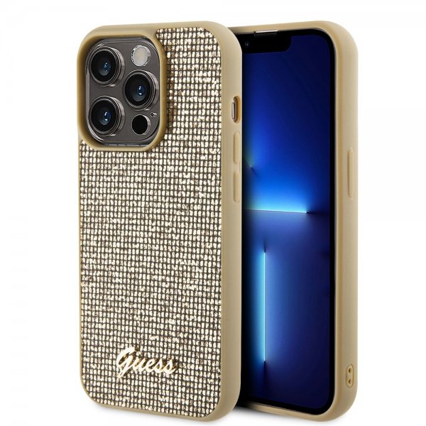 Guess iPhone 15 Pro Kuori Square Mirror Kulta