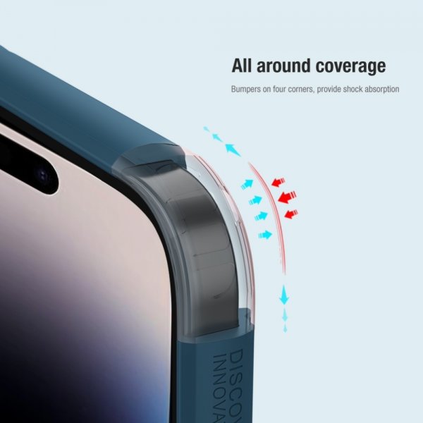 Nillkin iPhone 15 Pro Kuori Super Frosted Shield Pro Logoaukko Musta