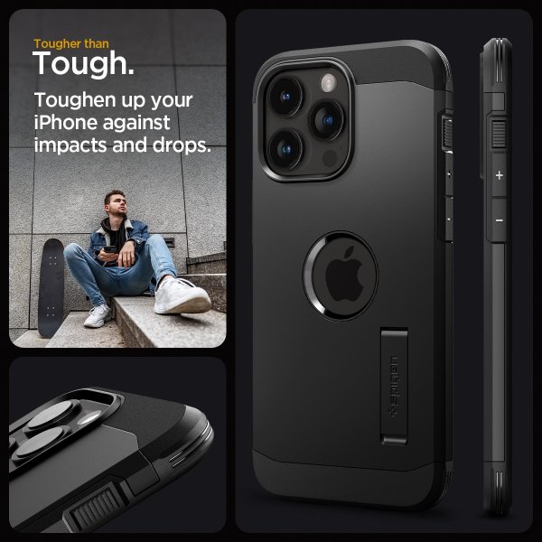 Spigen iPhone 15 Pro -suojakuori Tough Armor MagFit Musta