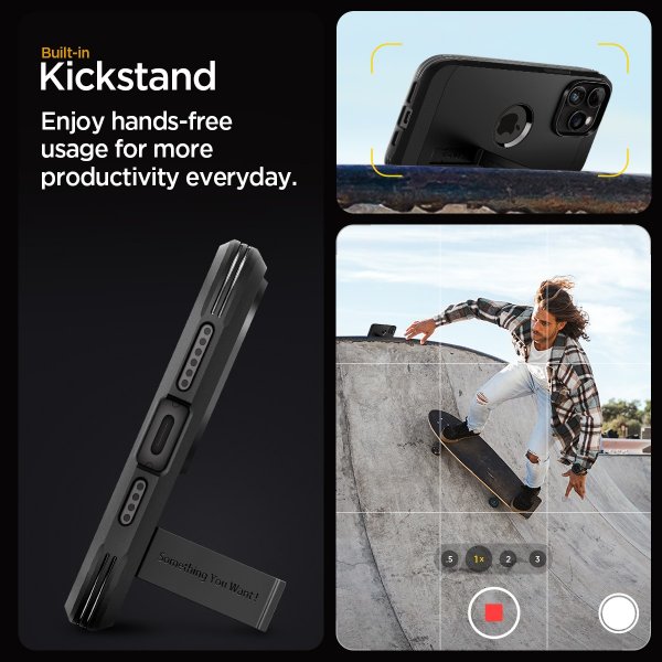 Spigen iPhone 15 Pro -suojakuori Tough Armor MagFit Musta