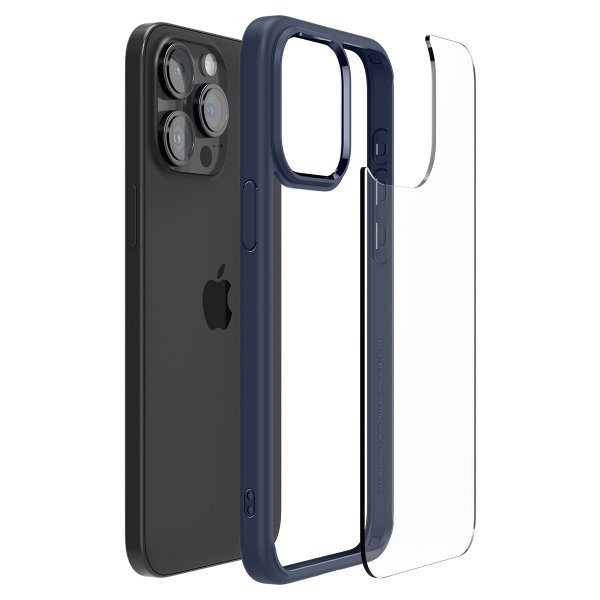 Spigen iPhone 15 Pro Ultra Hybrid -suojakuori, tummansininen