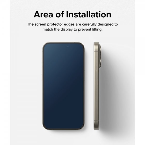 Ringke iPhone 15 Pro Näytönsuoja Easy Slide 2-pakkaus