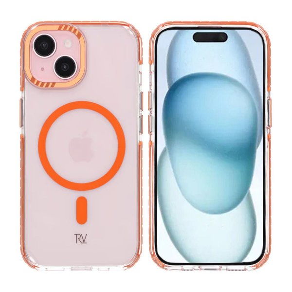 Rvelon iPhone 15 -kuori vahvistetuilla kulmilla, oranssi