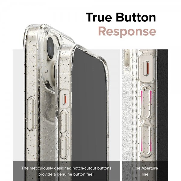 Ringke iPhone 15 Air Glitter Clear -suojakuori