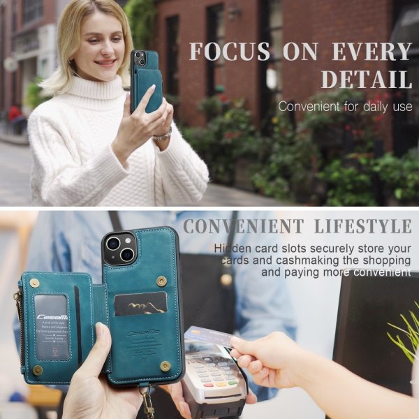 CaseMe iPhone 15 -suojakotelo, C20-sarja, petrolinsininen