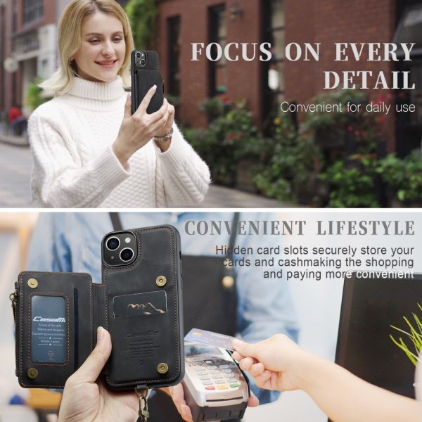 CaseMe iPhone 15 -kuori C20-sarja Musta
