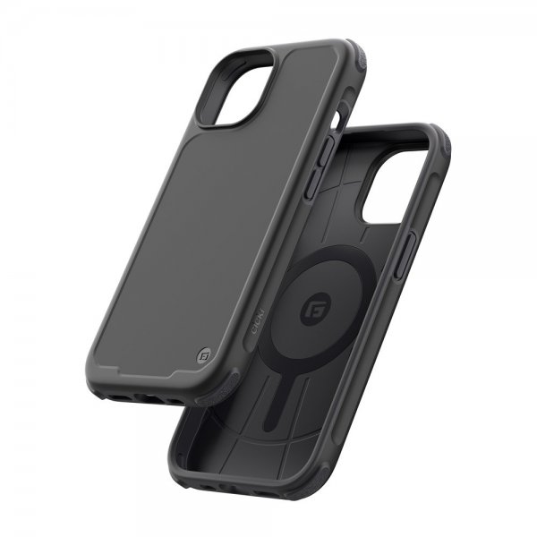 Clckr iPhone 15 Suojakuori Carbon MagSafe Musta