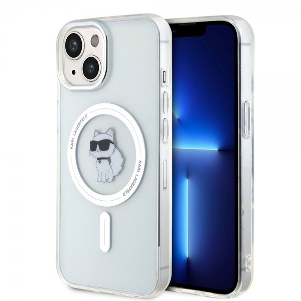 Karl Lagerfeld iPhone 15 -kuori Choupette MagSafe, läpinäkyvä