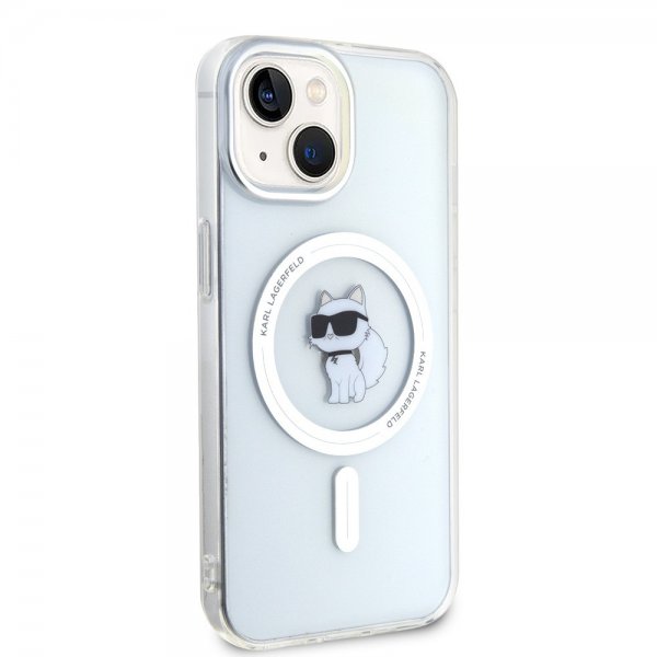 Karl Lagerfeld iPhone 15 -kuori Choupette MagSafe, läpinäkyvä