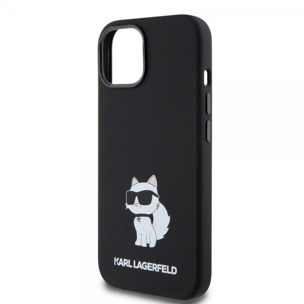 Karl Lagerfeld iPhone 15 -kuori Choupette NFT Musta