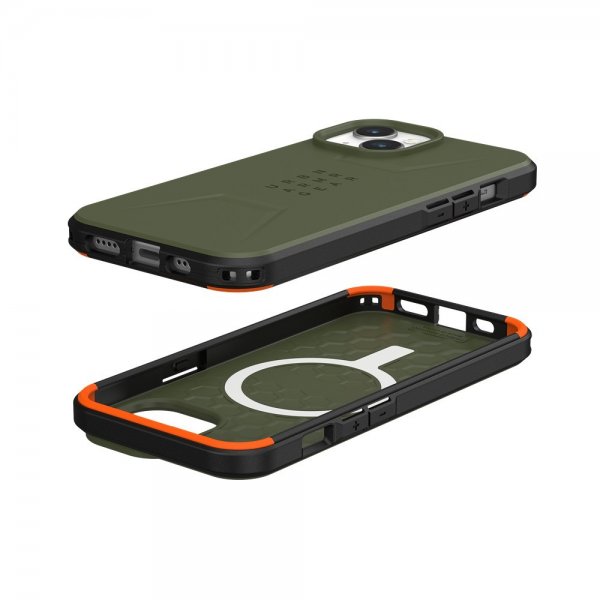 Urban Armor Gear (UAG) iPhone 15 Civilian MagSafe -suojakuori, Olive Drab