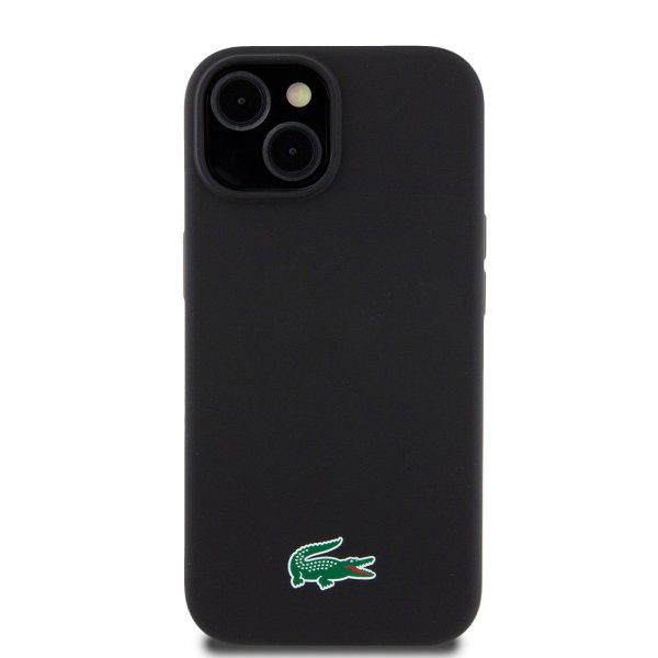 Lacoste iPhone 15 Plus Suojakuori Croc Logo MagSafe Musta