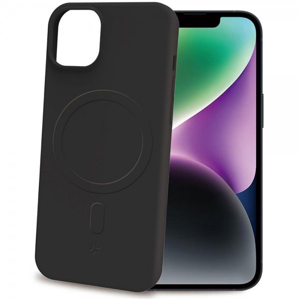 Celly iPhone 15 -suojakuori CROMOMAG, musta