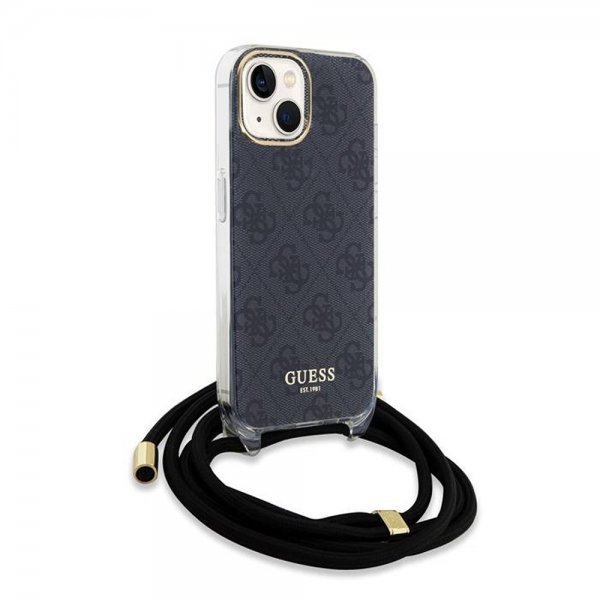Guess iPhone 15 Kuoret Olkahihnalla Musta