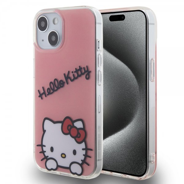 Hello Kitty iPhone 15 Kuoret Daydreaming Crossbody Pinkki
