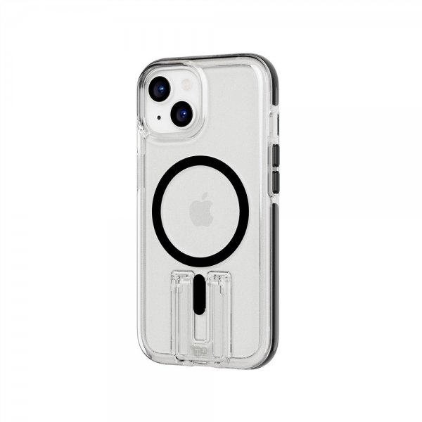 Tech21 iPhone 13/14/15/16e/17e Suojakuori Evo Crystal Kick MagSafe kirkas/musta