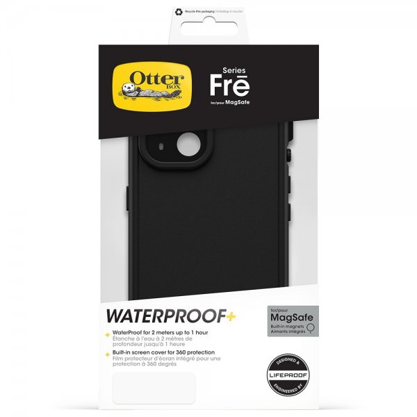 Otterbox iPhone 15 -kuori Fre MagSafe Musta
