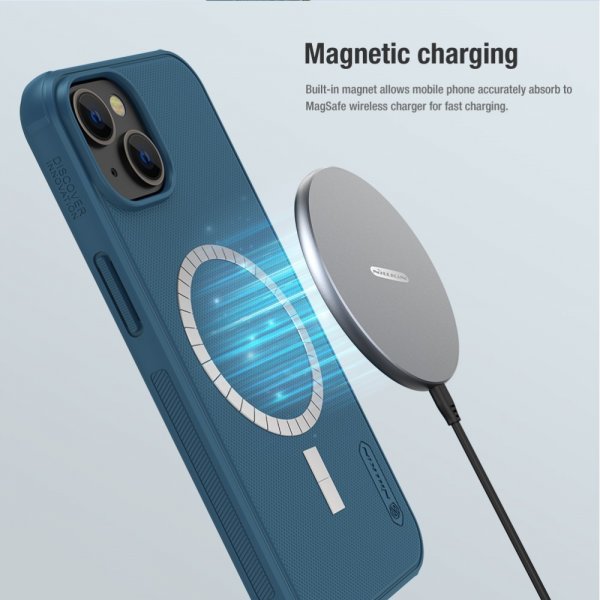 Nillkin iPhone 15 Kuori Frosted Shield Pro MagSafe Musta