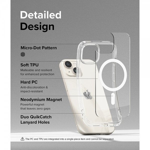 Ringke iPhone 15 -suojakuori Fusion Magnetic Clear
