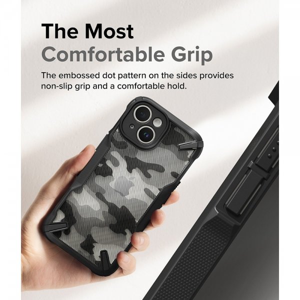 Ringke iPhone 15 -suojakuori, Fusion X Design Camo Black