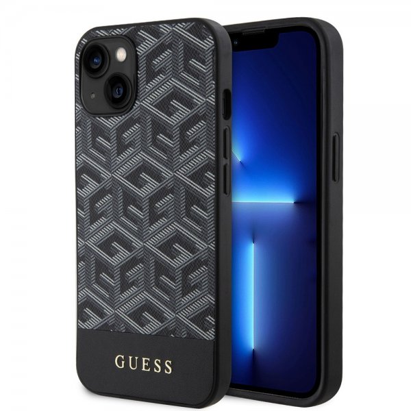 Guess iPhone 15 Kuoret G Cube MagSafe Musta