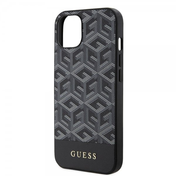 Guess iPhone 15 Kuoret G Cube MagSafe Musta