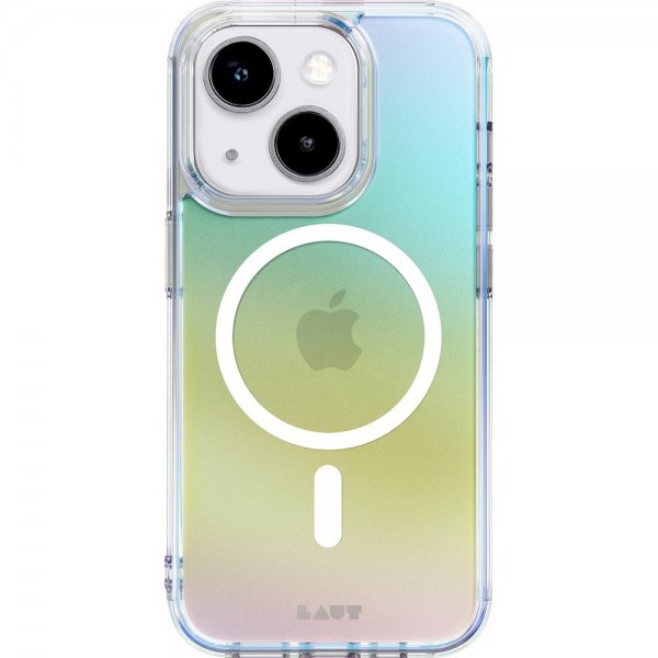 LAUT iPhone 15 -kuori HOLO MagSafe Pearl