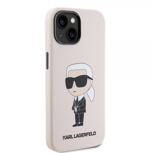 Karl Lagerfeld iPhone 15 -kuori Ikonik NFT Pinkki