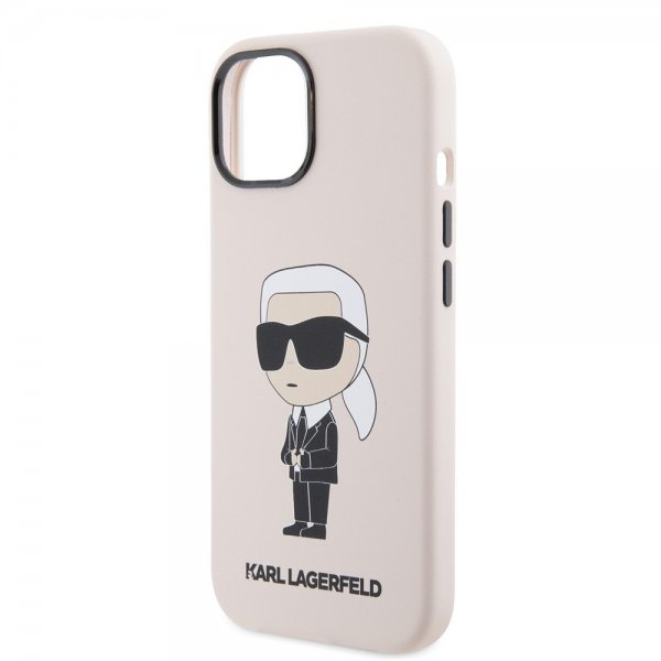 Karl Lagerfeld iPhone 15 -kuori Ikonik NFT Pinkki