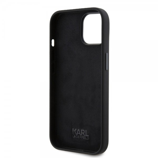 Karl Lagerfeld iPhone 15 Kuori Karl & Choupette Musta