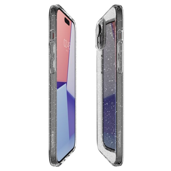 Spigen iPhone 15 -kuori Liquid Crystal Glitter Crystal Quartz